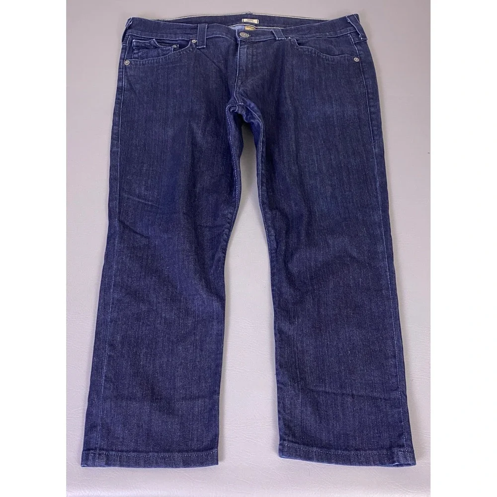 True‎ Religion Geno Relaxed Slim Jeans Men's 42x28 Blue Dark Wash Made In USA